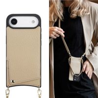Selencia Nova HandyHülle mit Kordel und Kartenhalter Apple iPhone Air - Beige