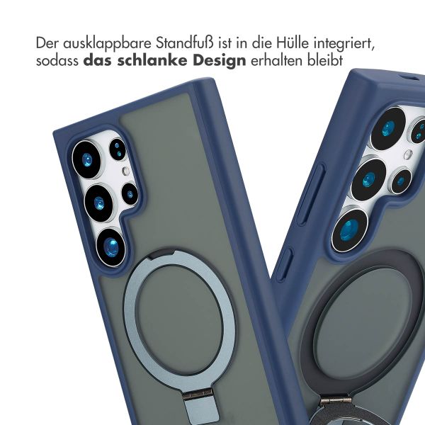 Accezz Ring Stand Backcover mit MagSafe Samsung Galaxy S24 Ultra - Blau