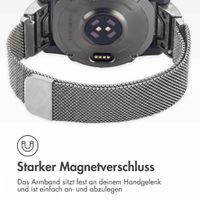 imoshion QuickFit® Milanese Armband -   Garmin 20 mm Anschluss - Größe L/XL - Silber