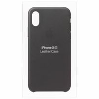 Apple Leder-Case Schwarz für das Apple iPhone Xs