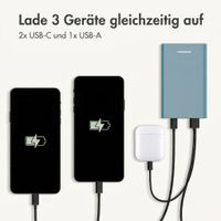 imoshion Ultra Series Aluminium Powerbank 20.000 mAh - Schnellladen bis 33W - Petrol Green
