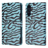 imoshion Design Klapphülle Samsung Galaxy A34 (5G) - Black Blue Stripes