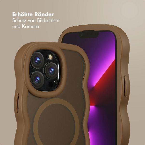Selencia Wavy Backcover mit MagSafe Apple iPhone 13 Pro - Mocha Brown