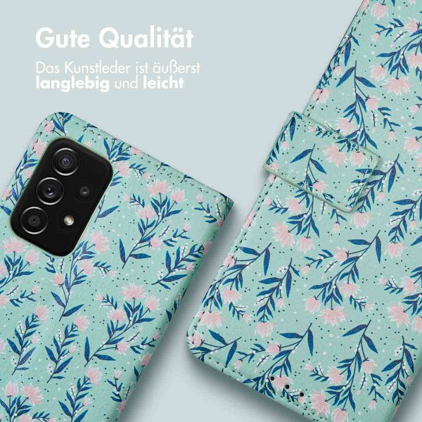 imoshion Design Klapphülle Samsung Galaxy A52(s) (5G/4G) - Blue Flowers