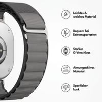 Accezz Nylon Alpine Armband für Samsung Galaxy Watch 9 (40/44mm) / Watch 8 (40/44mm) / Classic (46mm) - Dark Grey