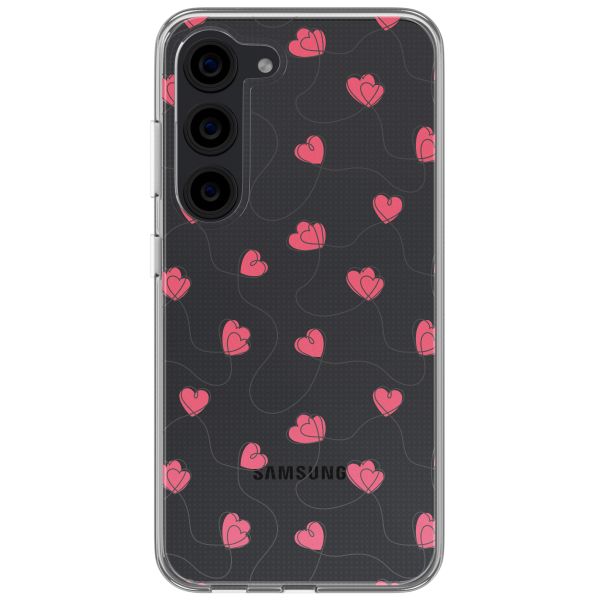 imoshion  Design Hülle für das Samsung Galaxy S23 - Dusty Rose Connected Hearts