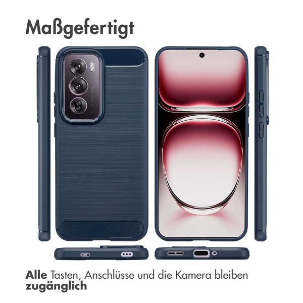 imoshion Brushed Back Cover Oppo Reno 12 - Dunkelblau