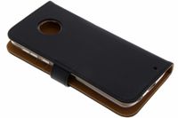 Schwarzer Luxus TPU Klapphülle für das Motorola Moto G6 Plus