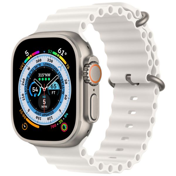 Apple Ocean Armband für die Apple Watch Series 1-10 / SE / Ultra (2) - 42/44/45/46/49 mm - Weiß