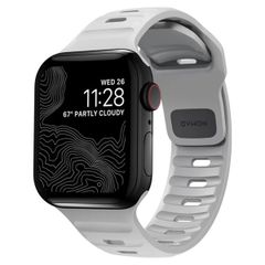 Nomad Sport Armband FKM für das  Apple Watch Series 1 t/m 9 / SE (38/40/41 mm) | Series 10 / 11 (42 mm) - Lunar Gray
