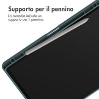imoshion Trifold Hardcase Klapphülle Samsung Galaxy Tab S9 11.0 Zoll - Grün