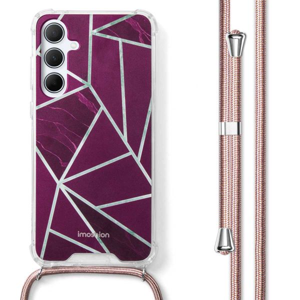 imoshion Design Hülle mit Band Samsung Galaxy A55 - Bordeaux Graphic