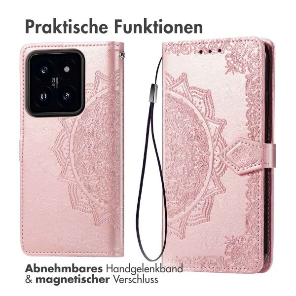 imoshion Mandala Klapphülle Xiaomi 14T - Rosé gold