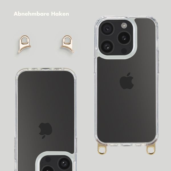 Selencia Backcover mit abnehmbaren Haken Apple iPhone 15 Pro - Transparent