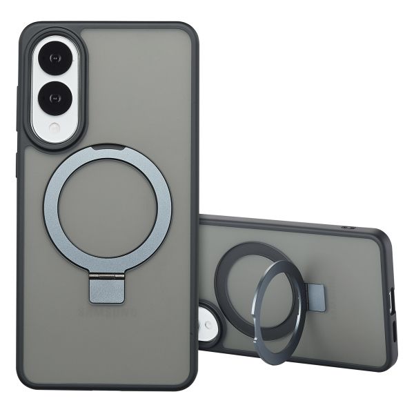 Accezz Ring Stand Backcover mit MagSafe Samsung Galaxy S25 Edge - Schwarz