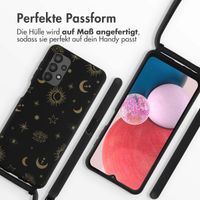 imoshion Silikonhülle design mit Band für das Samsung Galaxy A13 (4G) - Sky Black