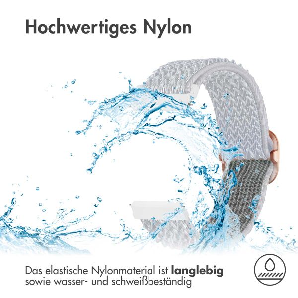 imoshion Elastisches Nylonarmband -   Universelle 22 mm Anschluss - Weiß