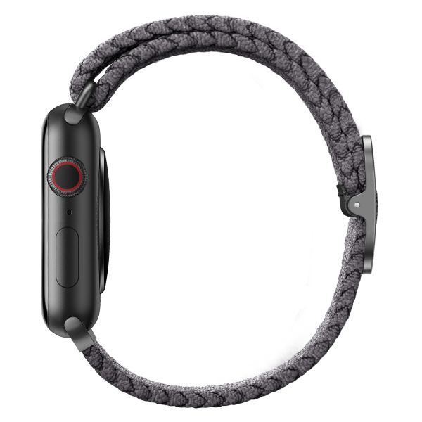 Uniq Aspen Geflochtenes Armband für das  Apple Watch Series 1 t/m 9 / SE (38/40/41 mm) | Series 10 / 11 (42 mm) - Granite Grey