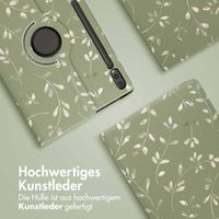 imoshion 360° drehbare Design Klapphülle Samsung Galaxy Tab S10 Ultra / Tab S9 Ultra - Green Flowers