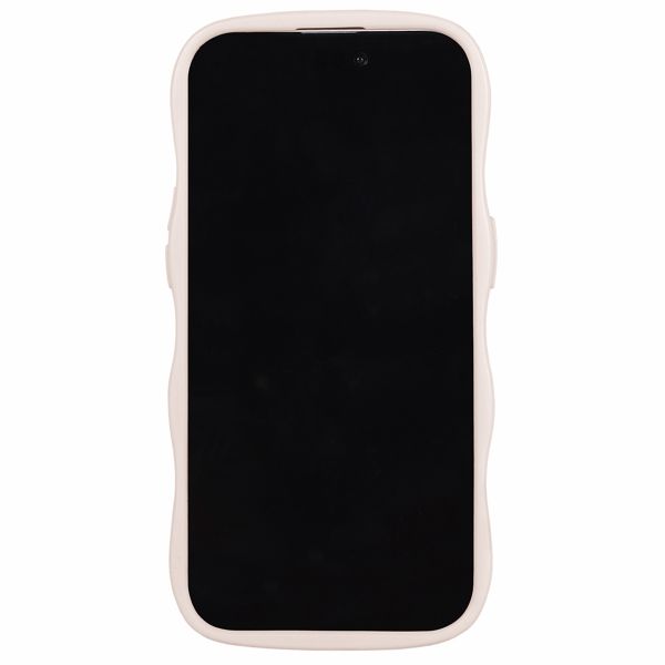 Holdit Wavy Case für das iPhone 15 Pro - Light Beige / Transparent