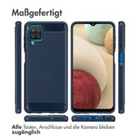 imoshion Brushed Back Cover für das Samsung Galaxy A12 - Dunkelblau