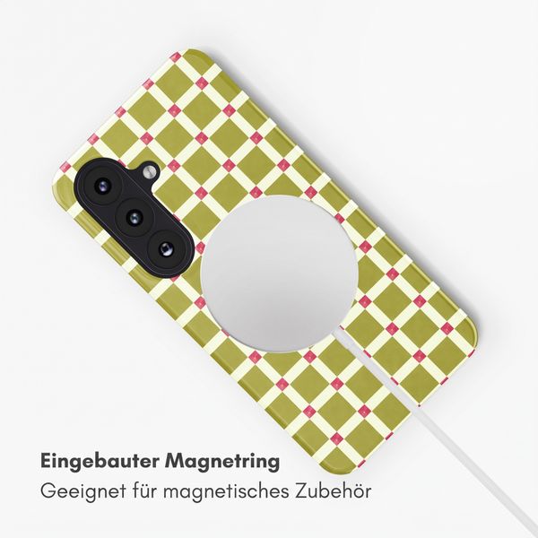 Selencia Vivid Rückabdeckung mit MagSafe Samsung Galaxy S26 - Check This Olive