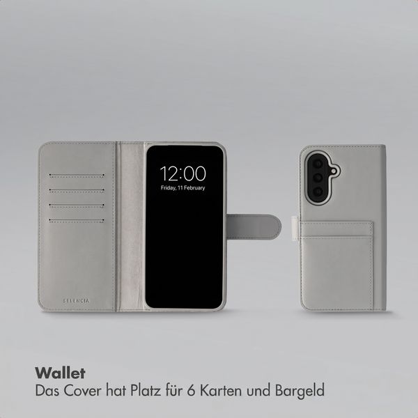 Selencia Olyn Abnehmbare Bookcase mit MagSafe Samsung Galaxy A57 (5G) - Grau