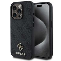 Guess 4G Metal Logo Back Cover MagSafe Apple iPhone 15 Pro - Schwarz