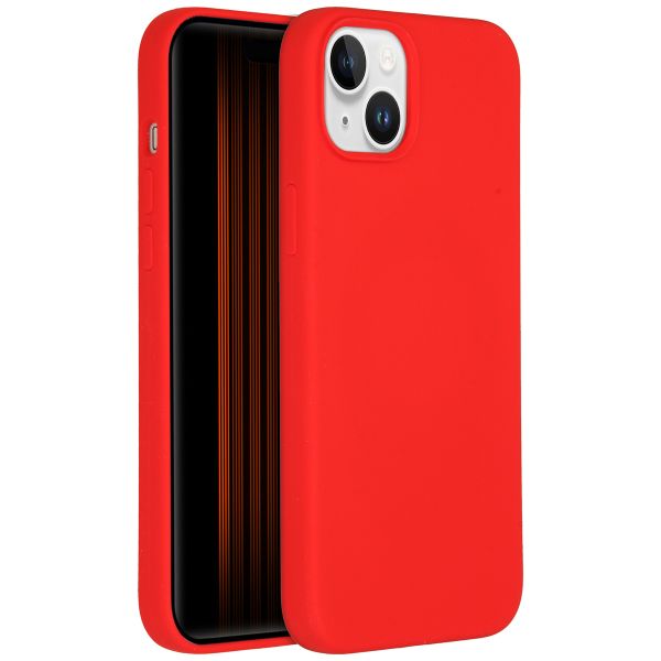 Accezz Liquid Silikoncase mit MagSafe für das iPhone 15 Plus - Rot