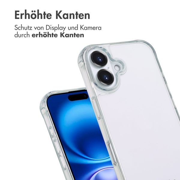 imoshion Back Cover mit Band + Armband für das iPhone 16 - Perlen Herzchen