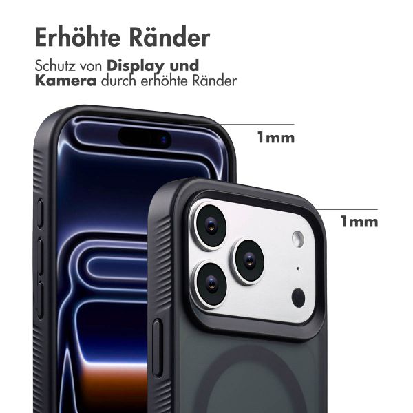 Accezz Rugged Frosted Back Cover mit MagSafe Apple iPhone 17 Pro - Schwarz
