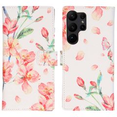 imoshion Design TPU Klapphülle für das Samsung Galaxy S23 Ultra - Blossom Watercolor