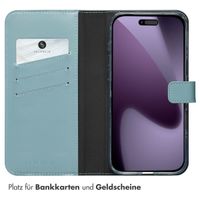 Selencia Echtleder Klapphülle Apple iPhone 17 Pro Max - Hellblau