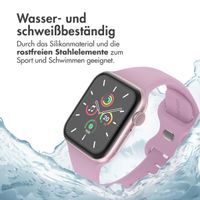 imoshion Silikon-Armband⁺ für  Apple Watch Series 1 t/m 9 / SE (38/40/41 mm) | Series 10 / 11 (42 mm) - Größe S/M - Mauve