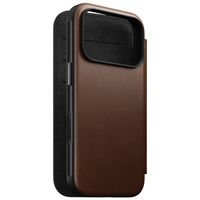 Nomad Modern Leather Folio Klapphülle Apple iPhone 18 Pro / 17 Pro - Brown