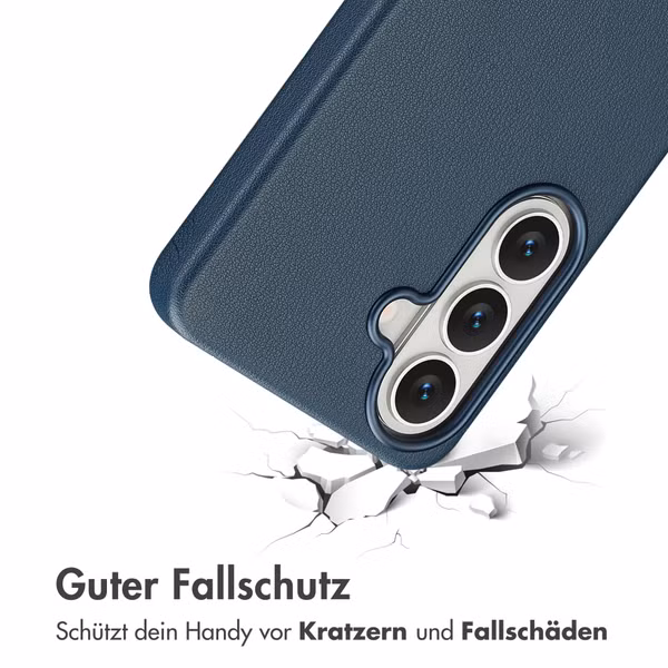 Accezz MagSafe Leather Backcover Samsung Galaxy S26 - Nightfall Blue