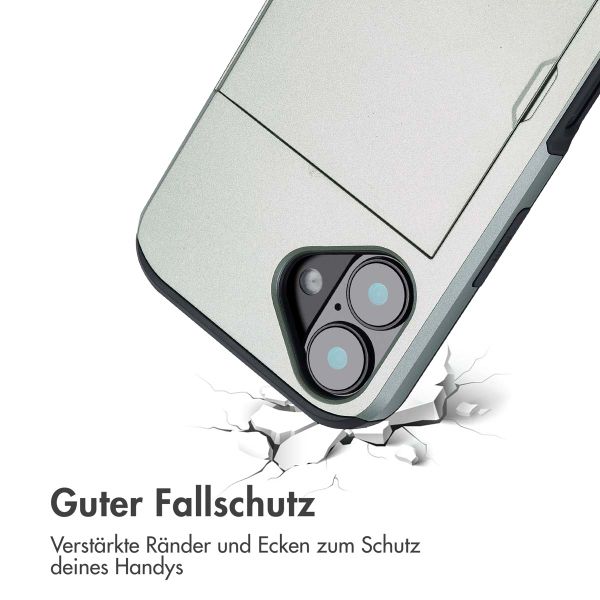 imoshion Backcover mit Kartenfach für das iPhone 16 - Grün