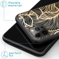 imoshion Design Hülle für das iPhone 12 Pro Max - Blätter / Schwarz