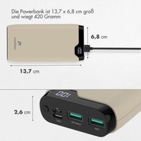 imoshion Powerbank - 20.000 mAh - Schnelles Aufladen und Power Delivery - Sandstone