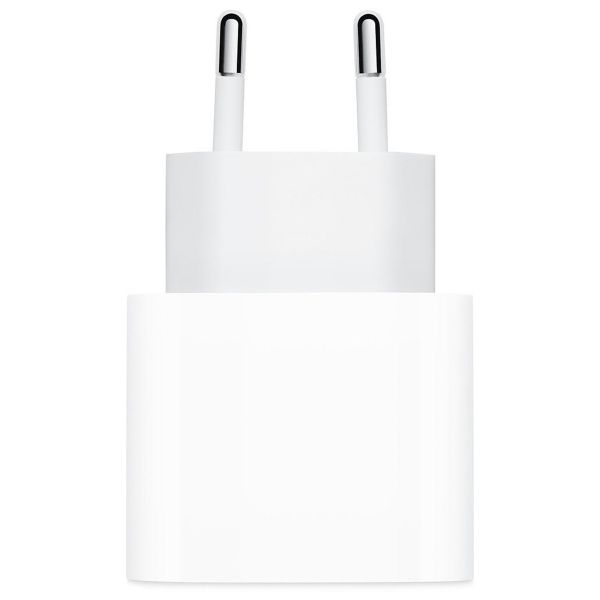 Apple Original USB-C Power Adapter 20 Watt + Original USB-C auf USB-C Ladekabel - 1 Meter - Weiß
