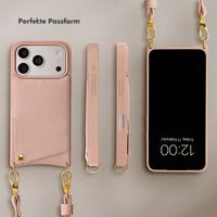 Selencia Nova HandyHülle mit Kordel und Kartenhalter Apple iPhone 17 Pro - Dusty Rose