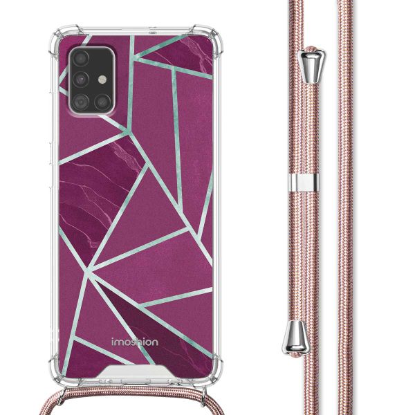 imoshion Design Hülle mit Band für das Samsung Galaxy A51 - Bordeaux Graphic