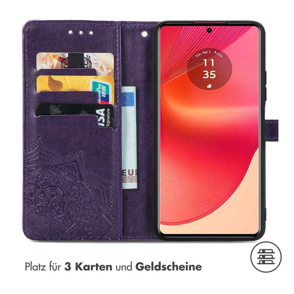 imoshion Mandala Klapphülle für das Motorola Edge 50 Fusion - Violett