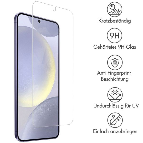 Accezz Screen Protector aus gehärtetem Glas für das Samsung Galaxy S24 Plus - Transparent