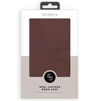 Selencia Echtleder Klapphülle Samsung Galaxy A55 - Dunkelbraun