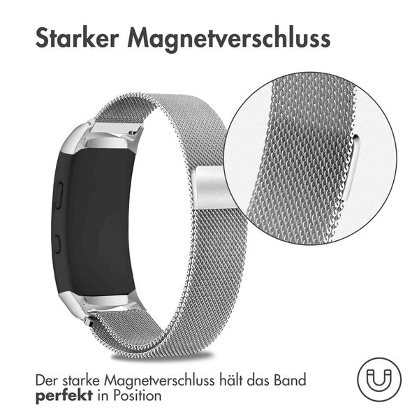 imoshion Mailändische Magnetarmband für das Samsung Gear Fit 2 / 2 Pro - Silber