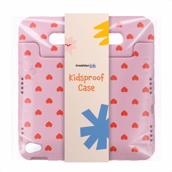 imoshion Kinder­sicheres Design Backcover mit Griff Samsung Galaxy Tab A11 Plus / A9 Plus - Herzchen