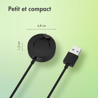 imoshion Ladestation für die Garmin Smartwatch | USB-A-Ladekabel - 0,5 Meter - Schwarz