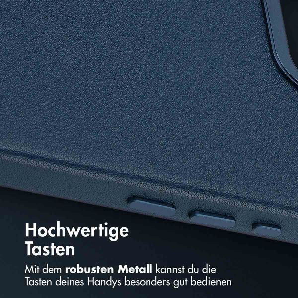 Accezz MagSafe Leather Backcover Apple iPhone 16e - Nightfall Blue