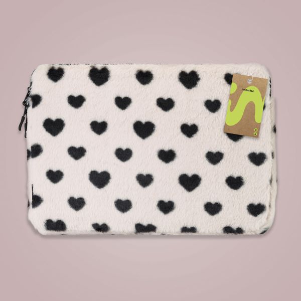 imoshion Fluffy Laptop Hülle 13-14 Zoll - Laptop Sleeve - Hearts